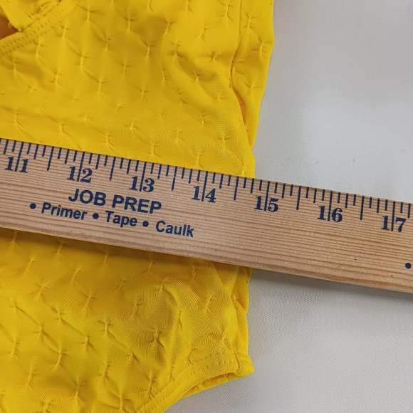 ASOS DESIGN WOMENS SIZE 10 ONE PIECE SWIMSUIT YELLOW SWIMWEAR BODYSUIT - Picture 15 of 16